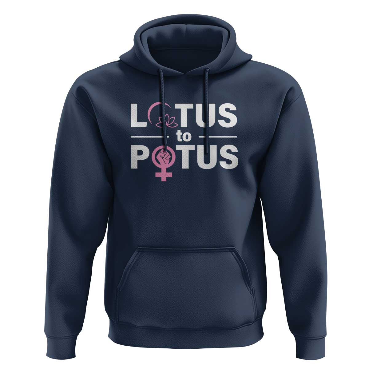 Lotus To Potus Hoodie Harris Woman Potus 47 Feminist - Wonder Print Shop