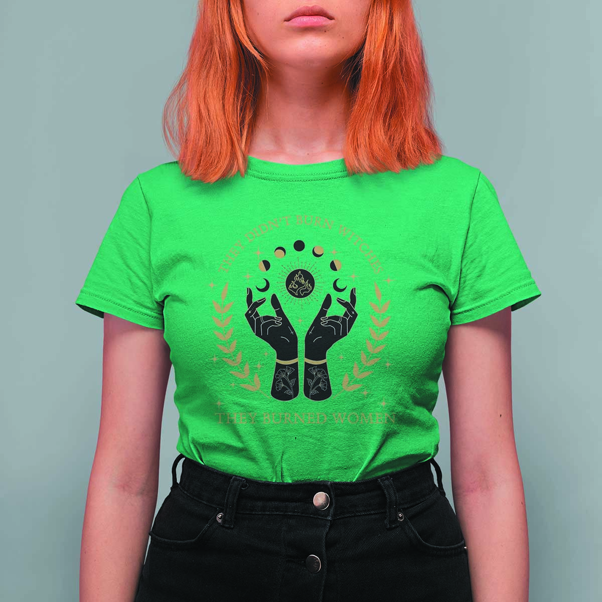 They Didn't Burn Witches They Burned Women T Shirt For Women Feminist Witch Fire - Wonder Print Shop