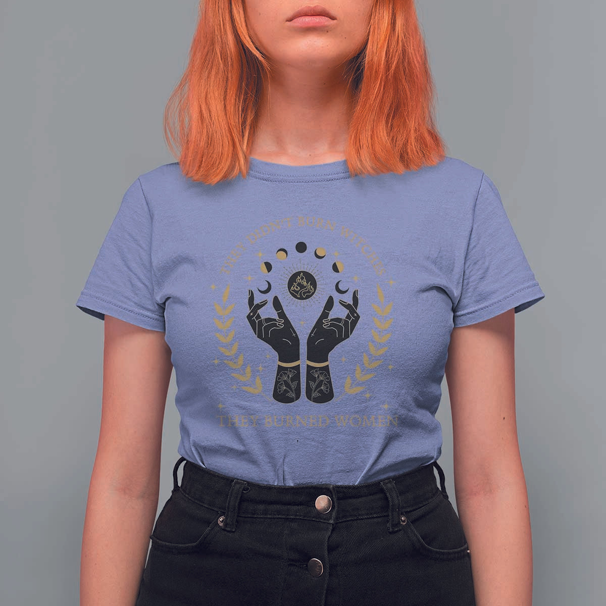 They Didn't Burn Witches They Burned Women T Shirt For Women Feminist Witch Fire - Wonder Print Shop