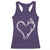 Fishing And Hunting Vintage Hook Antler Heart Racerback Tank Top - Wonder Print Shop