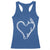 Fishing And Hunting Vintage Hook Antler Heart Racerback Tank Top - Wonder Print Shop