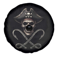 Funny Pirate Fishing Lover Spare Tire Cover Vintage Pirate Skull Hooks Fishing - Wonder Print Shop