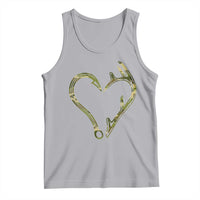Fishing And Hunting Vintage Camo Hook Antler Heart Tank Top - Wonder Print Shop
