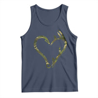 Fishing And Hunting Vintage Camo Hook Antler Heart Tank Top - Wonder Print Shop