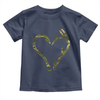 Fishing And Hunting Vintage Camo Hook Antler Heart Toddler T Shirt - Wonder Print Shop