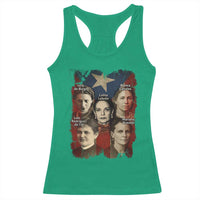 Puerto Rican Heroines Racerback Tank Top Boricua Julia Lolita Blanca Mariana Lola Puerto Rico Flag - Wonder Print Shop