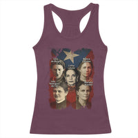 Puerto Rican Heroines Racerback Tank Top Boricua Julia Lolita Blanca Mariana Lola Puerto Rico Flag - Wonder Print Shop