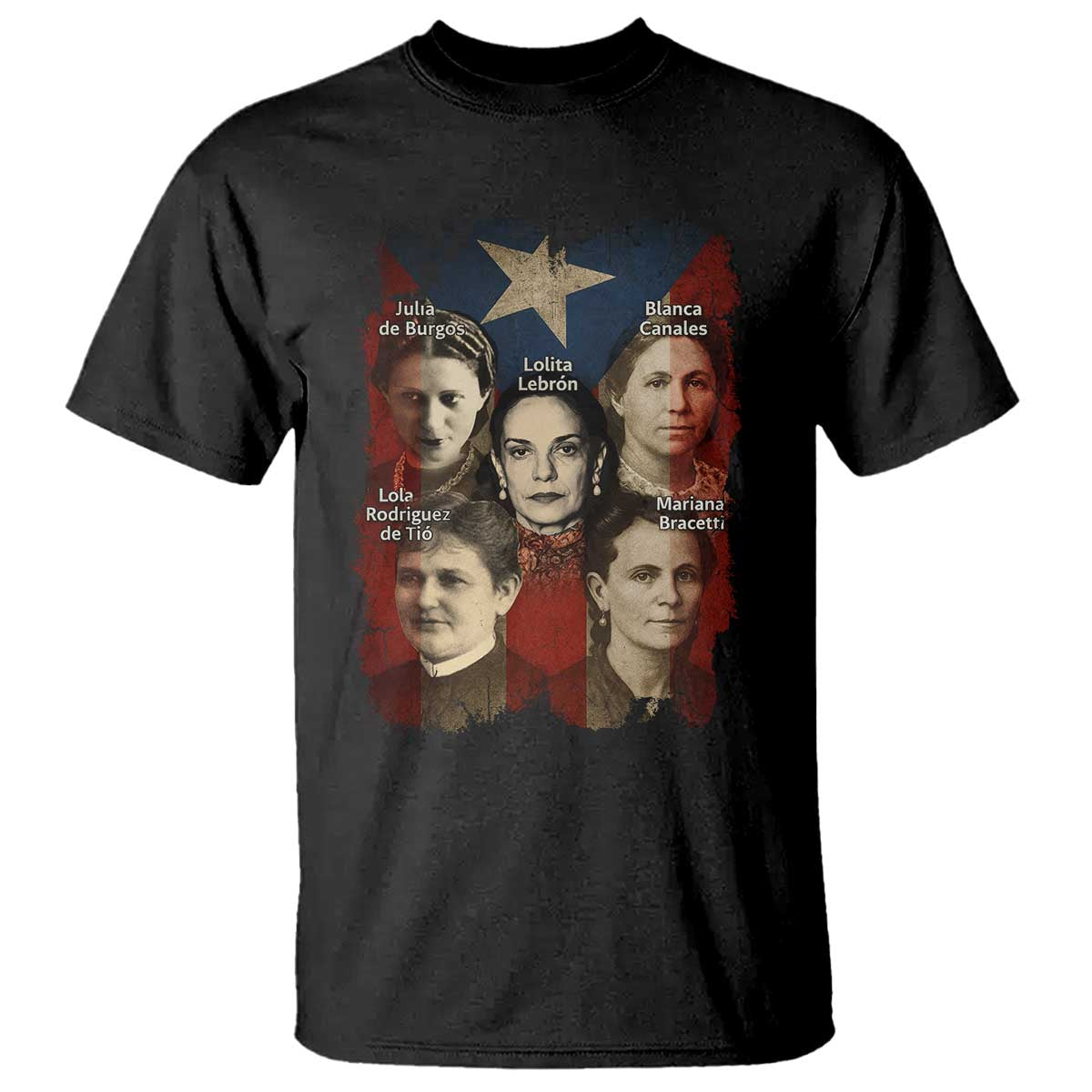 Puerto Rican Heroines T Shirt Boricua Julia Lolita Blanca Mariana Lola Puerto Rico Flag - Wonder Print Shop