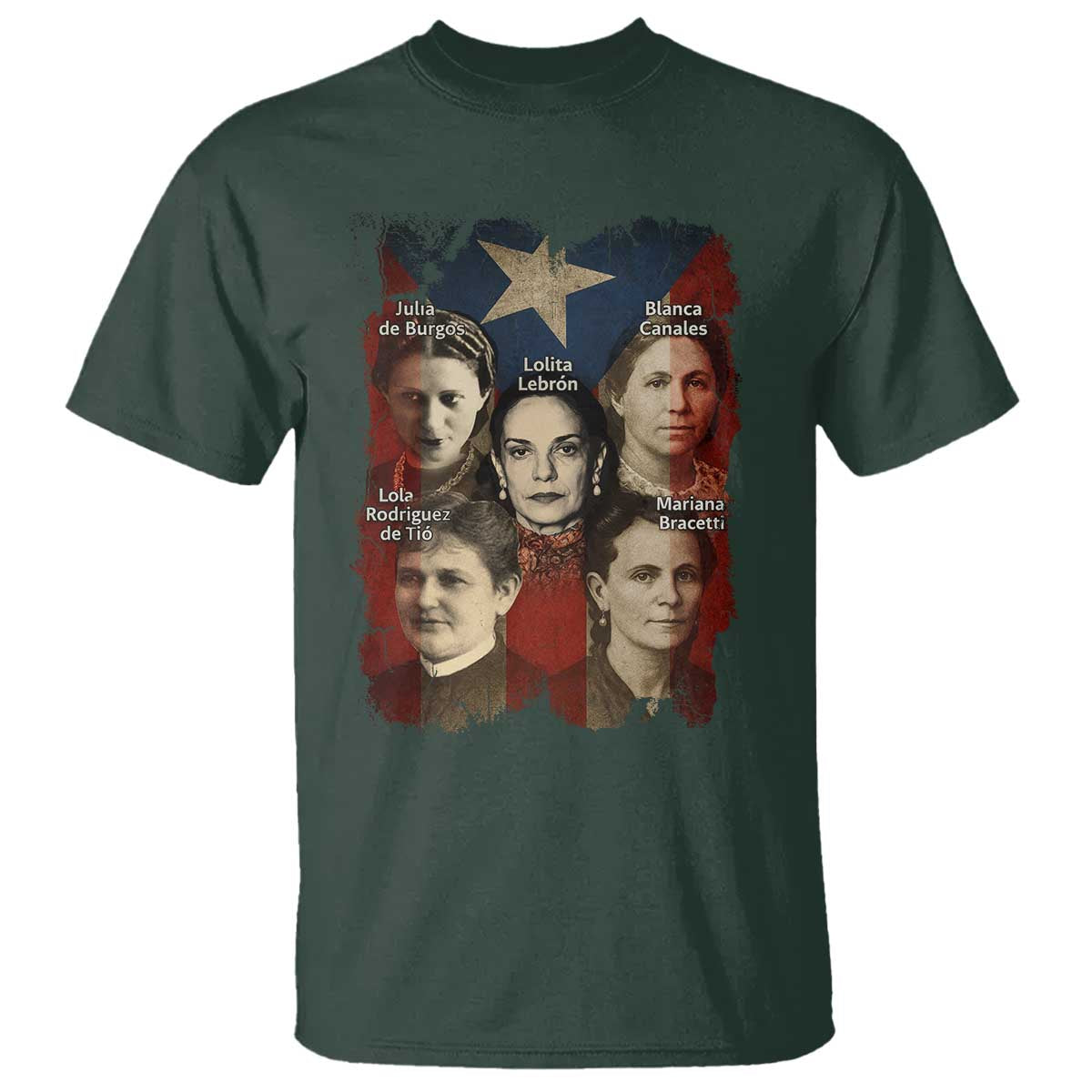 Puerto Rican Heroines T Shirt Boricua Julia Lolita Blanca Mariana Lola Puerto Rico Flag - Wonder Print Shop