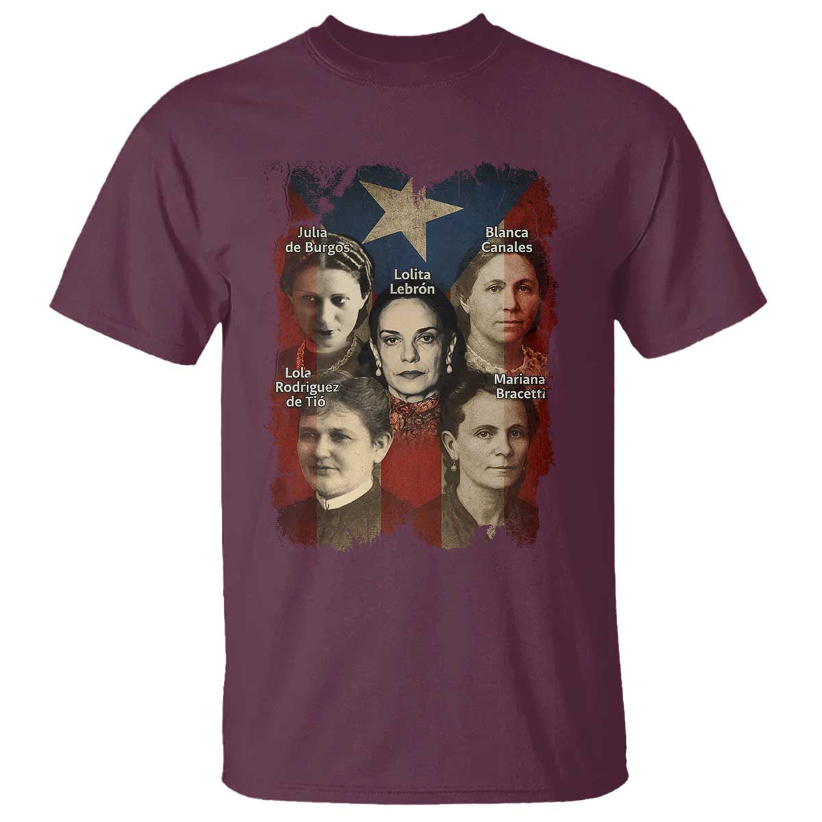 Puerto Rican Heroines T Shirt Boricua Julia Lolita Blanca Mariana Lola Puerto Rico Flag - Wonder Print Shop