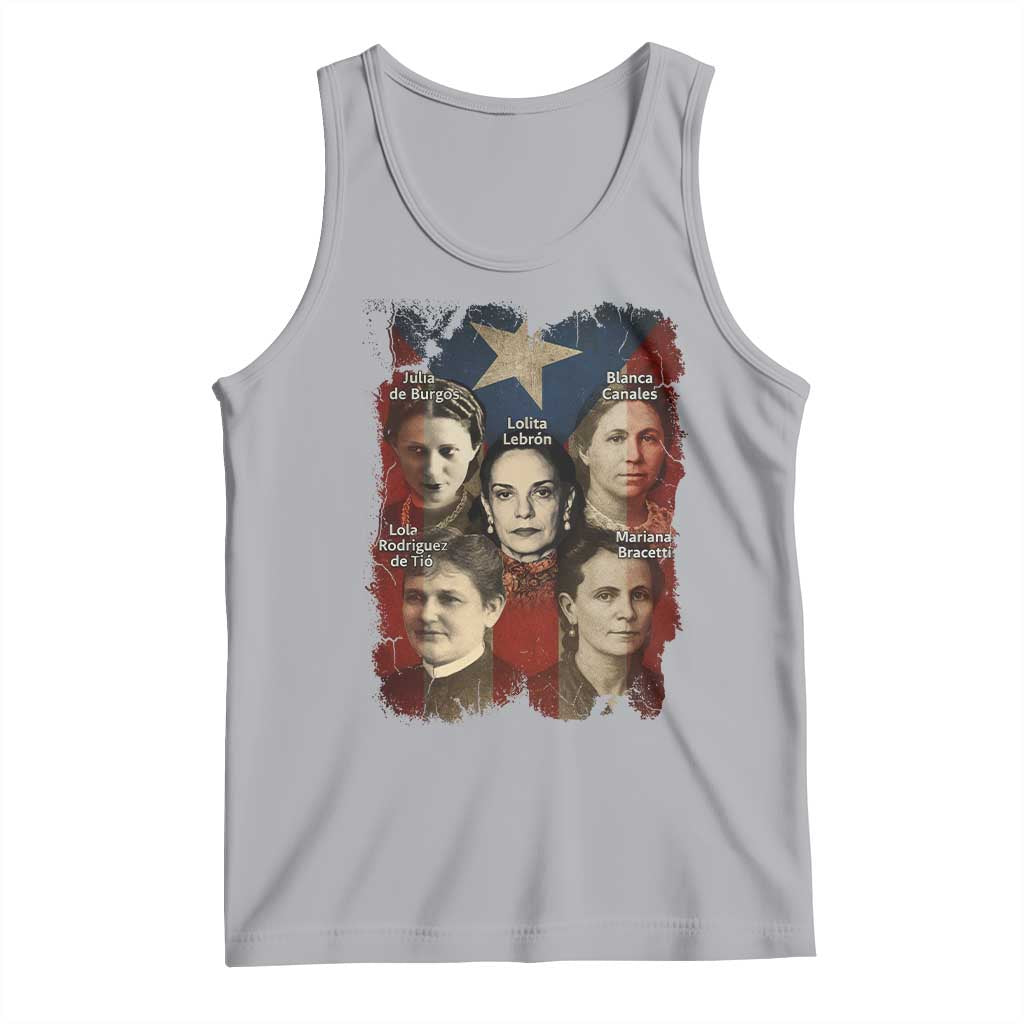 Puerto Rican Heroines Tank Top Boricua Julia Lolita Blanca Mariana Lola Puerto Rico Flag - Wonder Print Shop