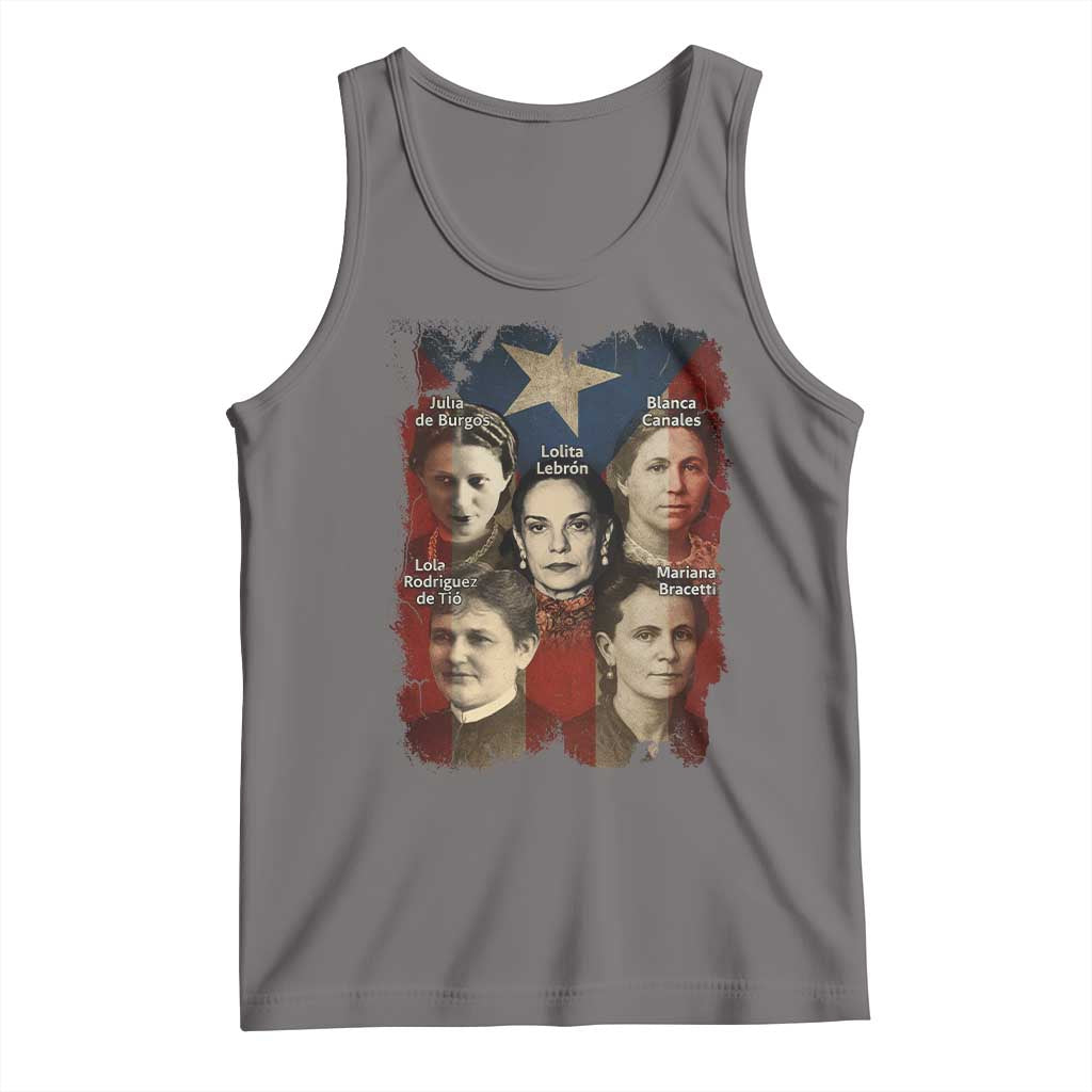 Puerto Rican Heroines Tank Top Boricua Julia Lolita Blanca Mariana Lola Puerto Rico Flag - Wonder Print Shop