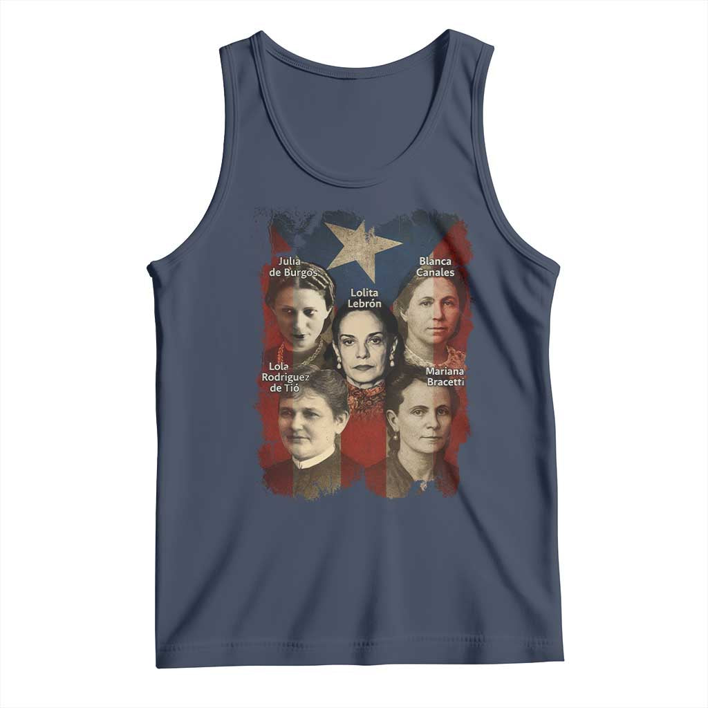Puerto Rican Heroines Tank Top Boricua Julia Lolita Blanca Mariana Lola Puerto Rico Flag - Wonder Print Shop