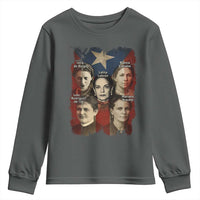 Puerto Rican Heroines Youth Sweatshirt Boricua Julia Lolita Blanca Mariana Lola Puerto Rico Flag - Wonder Print Shop