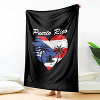 Puerto Rico Throw Blanket Boricua Coqui Frog Vintage Puerto Rican Flag - Wonder Print Shop