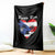 Puerto Rico Throw Blanket Boricua Coqui Frog Vintage Puerto Rican Flag - Wonder Print Shop
