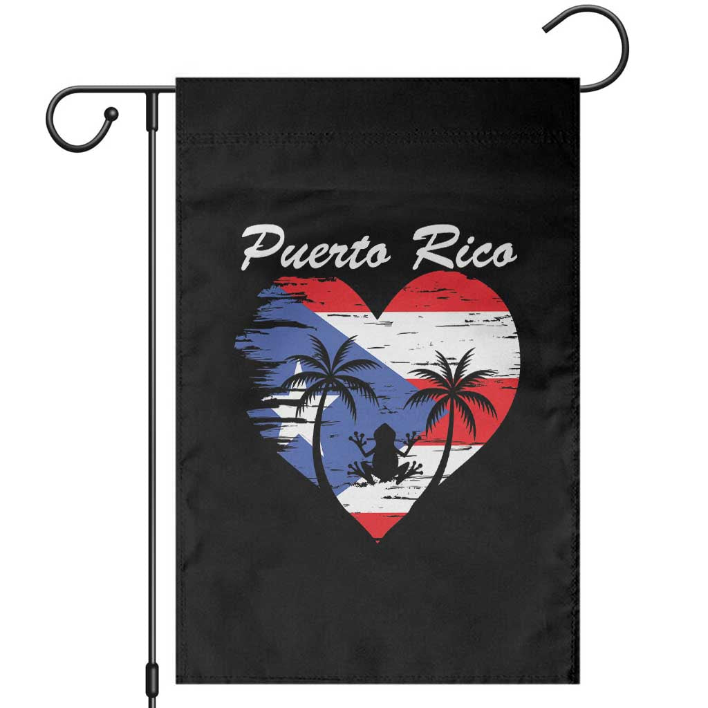 Puerto Rico Garden Flag Boricua Coqui Frog Vintage Puerto Rican Flag - Wonder Print Shop