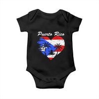 Puerto Rico Baby Onesie Boricua Coqui Frog Vintage Puerto Rican Flag - Wonder Print Shop