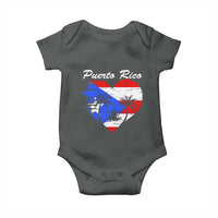 Puerto Rico Baby Onesie Boricua Coqui Frog Vintage Puerto Rican Flag - Wonder Print Shop