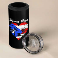 Puerto Rico 4 in 1 Can Cooler Tumbler Boricua Coqui Frog Vintage Puerto Rican Flag - Wonder Print Shop