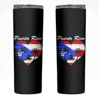 Puerto Rico Skinny Tumbler Boricua Coqui Frog Vintage Puerto Rican Flag - Wonder Print Shop