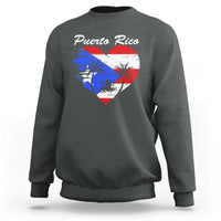 Puerto Rico Sweatshirt Boricua Coqui Frog Vintage Puerto Rican Flag - Wonder Print Shop