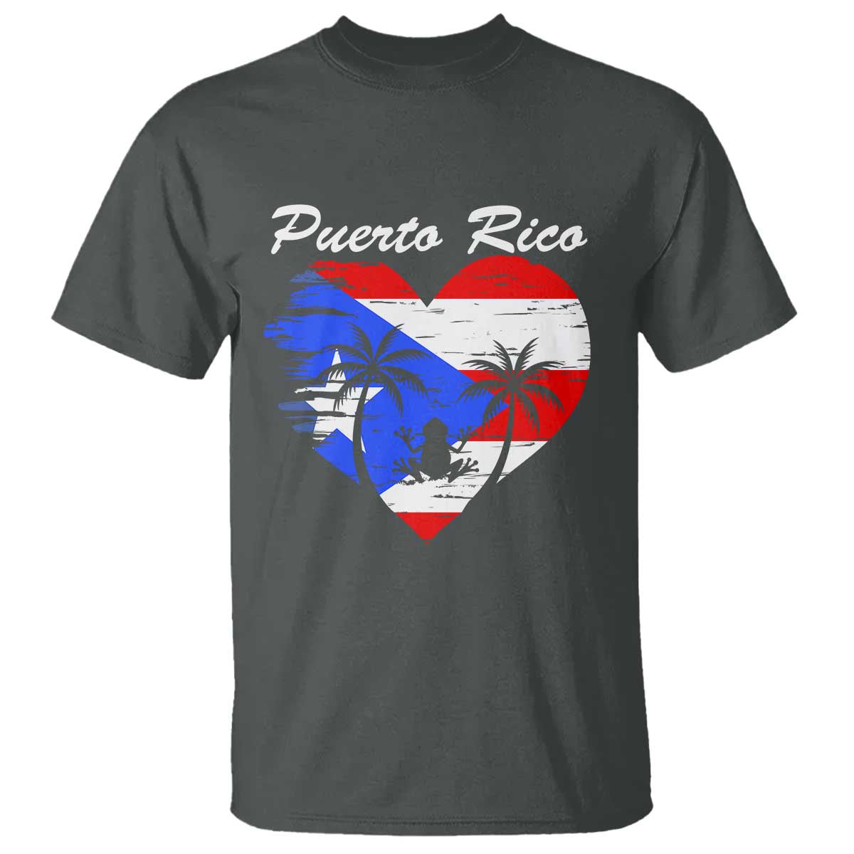 Puerto Rico T Shirt Boricua Coqui Frog Vintage Puerto Rican Flag - Wonder Print Shop