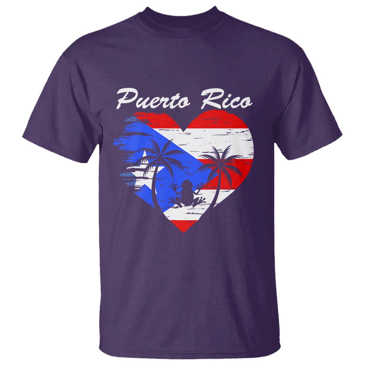 Puerto Rico T Shirt Boricua Coqui Frog Vintage Puerto Rican Flag - Wonder Print Shop