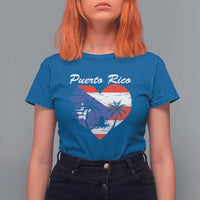 Puerto Rico T Shirt For Women Boricua Coqui Frog Vintage Puerto Rican Flag - Wonder Print Shop