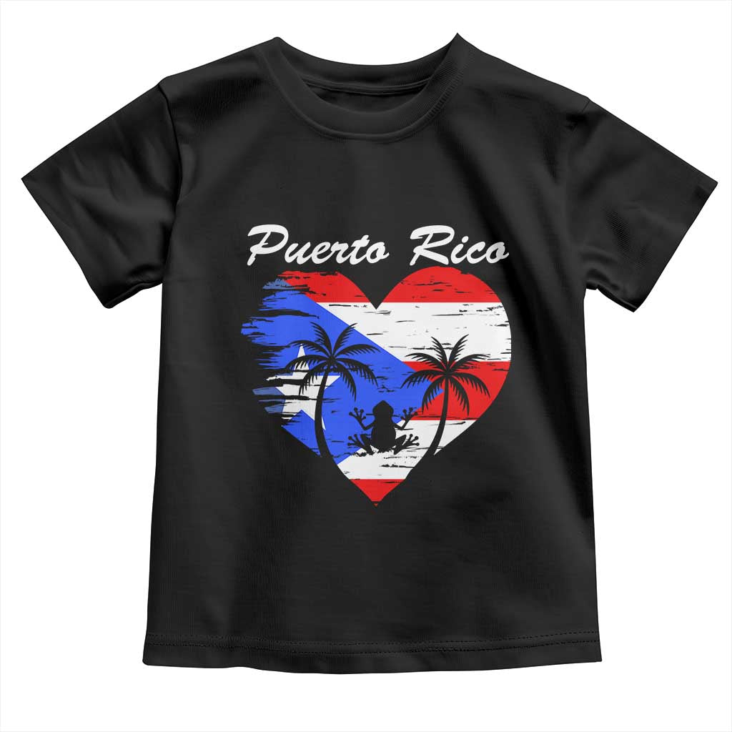 Puerto Rico Toddler T Shirt Boricua Coqui Frog Vintage Puerto Rican Flag - Wonder Print Shop