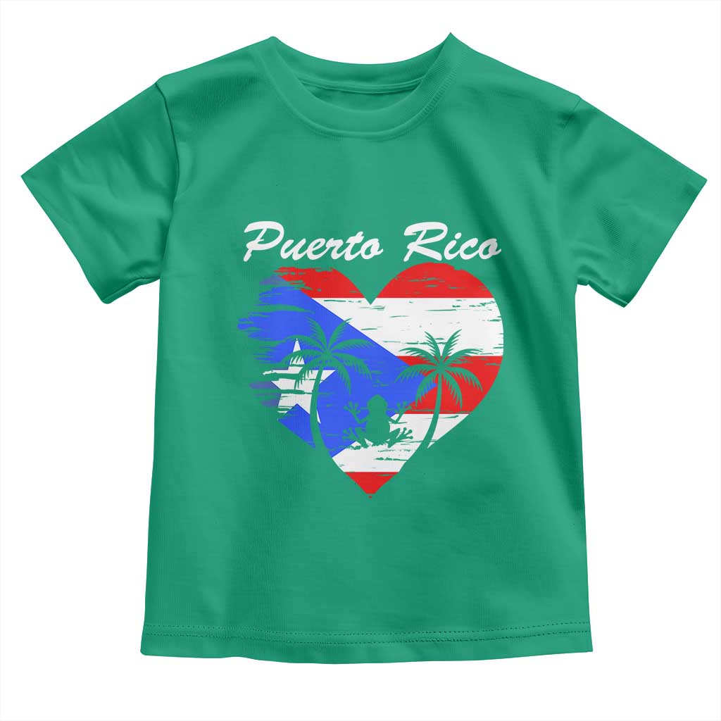 Puerto Rico Toddler T Shirt Boricua Coqui Frog Vintage Puerto Rican Flag - Wonder Print Shop