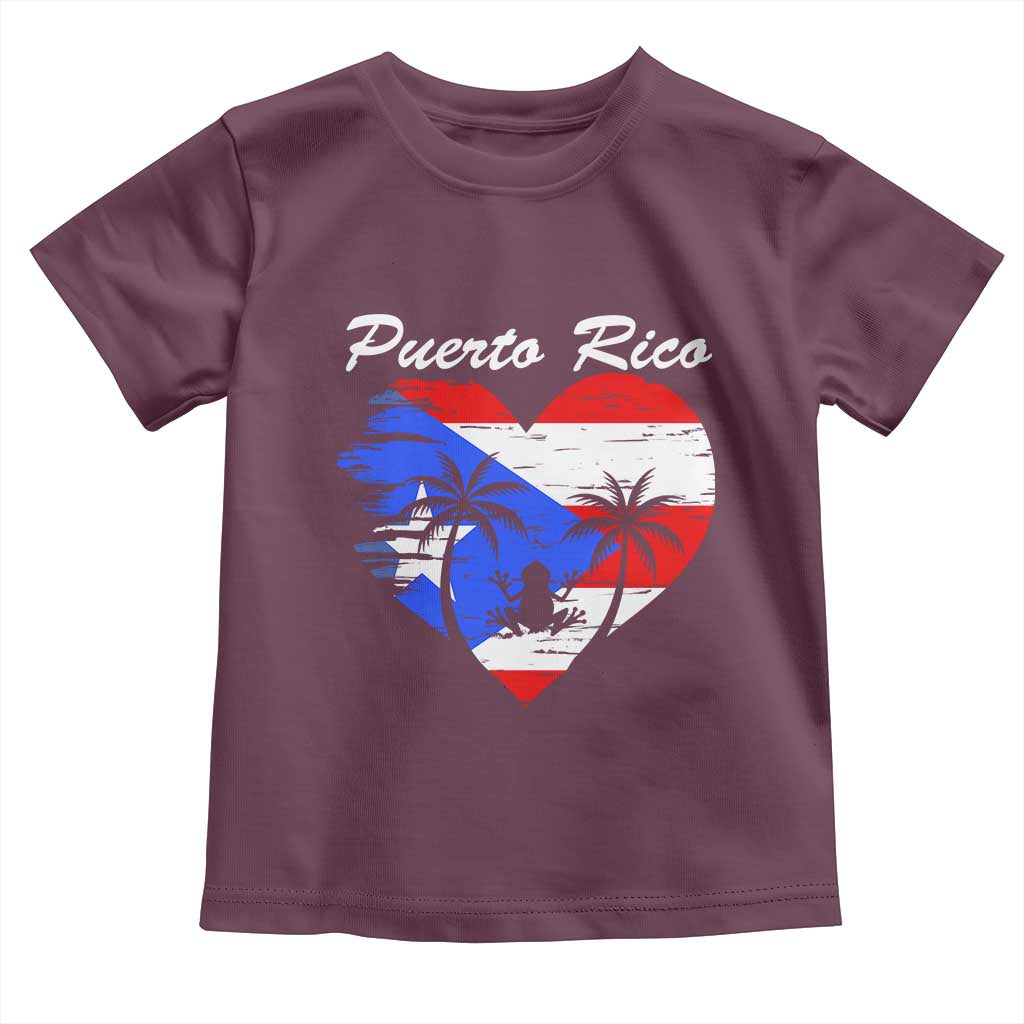 Puerto Rico Toddler T Shirt Boricua Coqui Frog Vintage Puerto Rican Flag - Wonder Print Shop