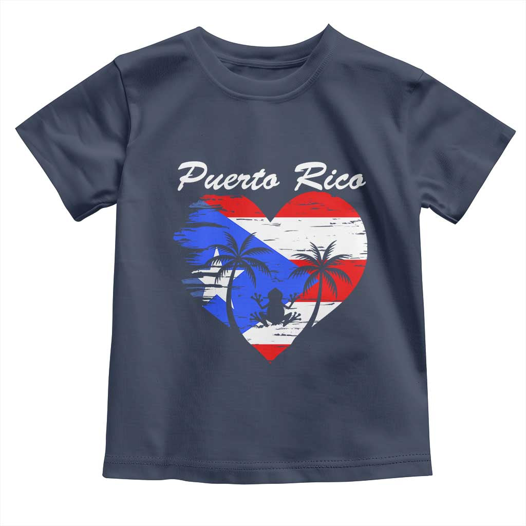 Puerto Rico Toddler T Shirt Boricua Coqui Frog Vintage Puerto Rican Flag - Wonder Print Shop