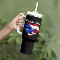 Puerto Rico Tumbler With Handle Boricua Coqui Frog Vintage Puerto Rican Flag - Wonder Print Shop