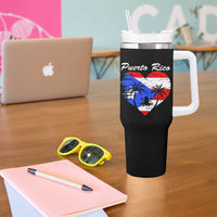 Puerto Rico Tumbler With Handle Boricua Coqui Frog Vintage Puerto Rican Flag - Wonder Print Shop
