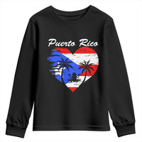 Puerto Rico Youth Sweatshirt Boricua Coqui Frog Vintage Puerto Rican Flag - Wonder Print Shop