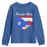 Puerto Rico Youth Sweatshirt Boricua Coqui Frog Vintage Puerto Rican Flag - Wonder Print Shop