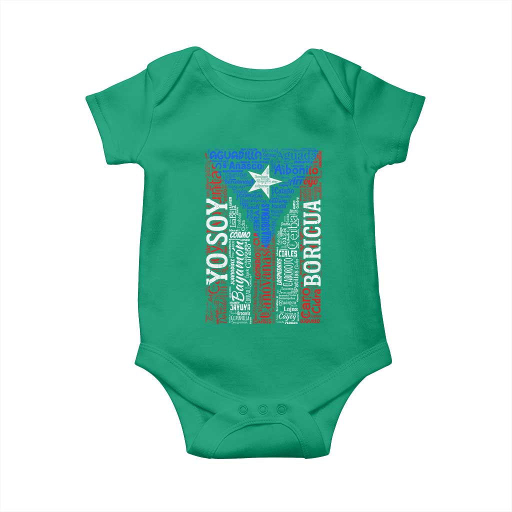 Puerto Rican Flag Puerto Rico Towns And Cities Baby Onesie - Wonder Print Shop