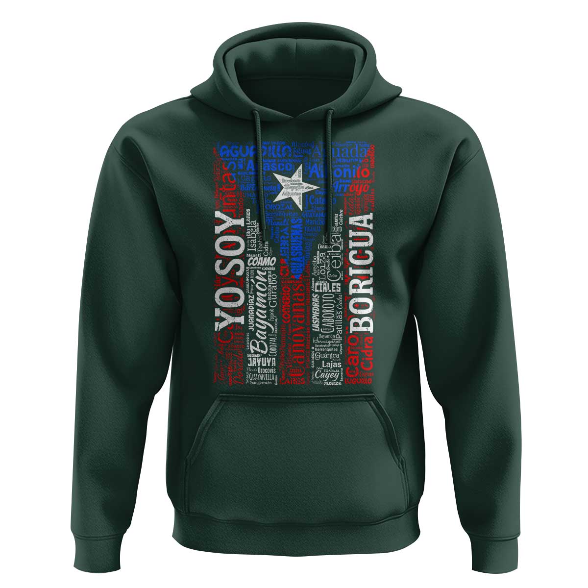 Puerto Rican Flag Puerto Rico Towns And Cities Hoodie - Wonder Print Shop
