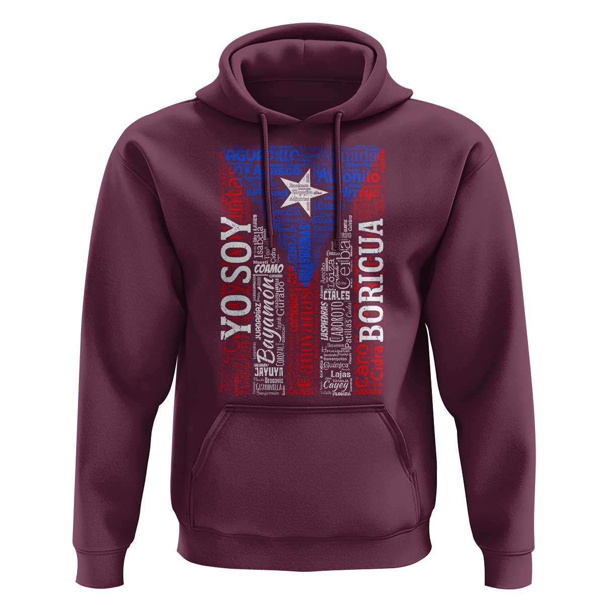 Puerto Rican Flag Puerto Rico Towns And Cities Hoodie - Wonder Print Shop