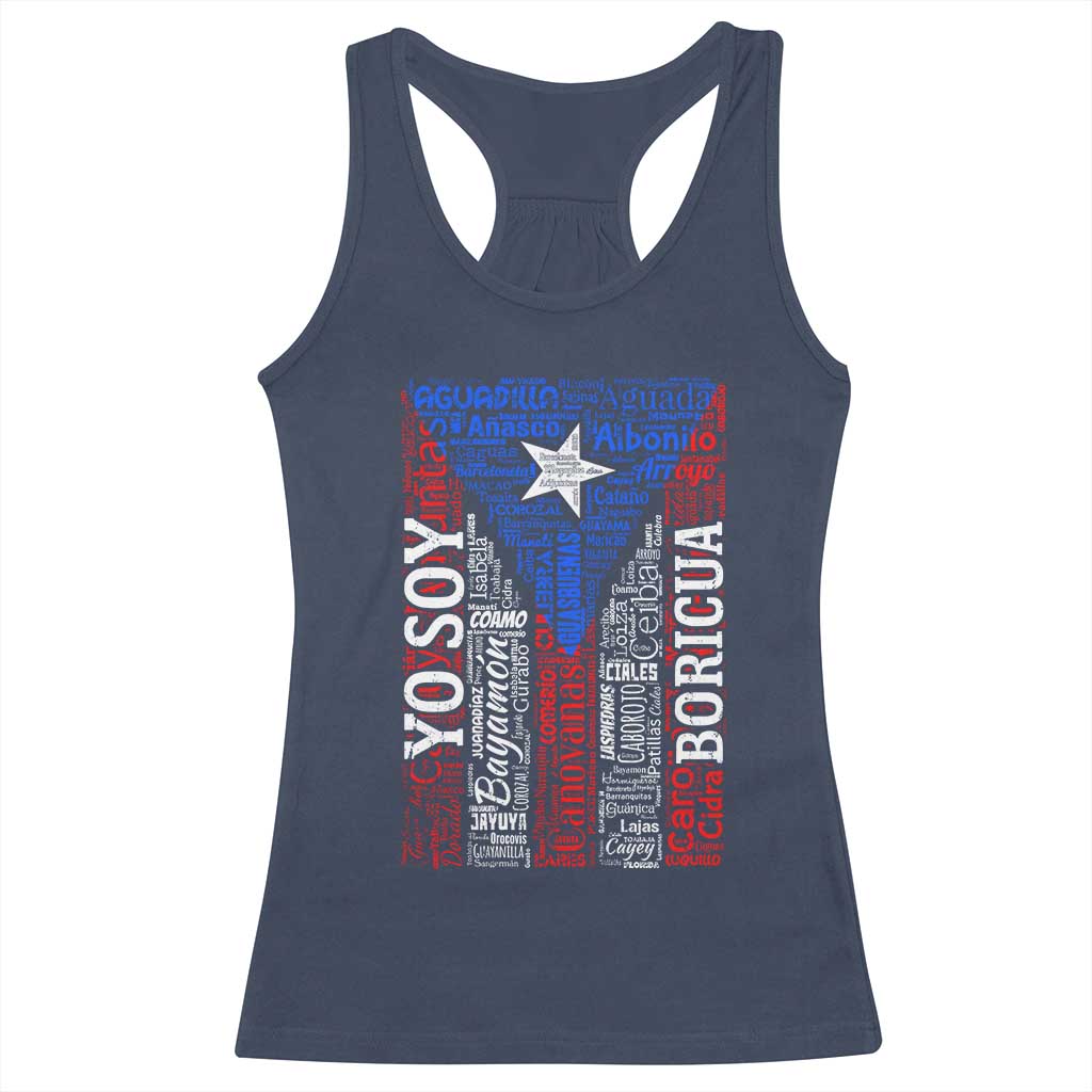 Puerto Rican Flag Puerto Rico Towns And Cities Racerback Tank Top - Wonder Print Shop