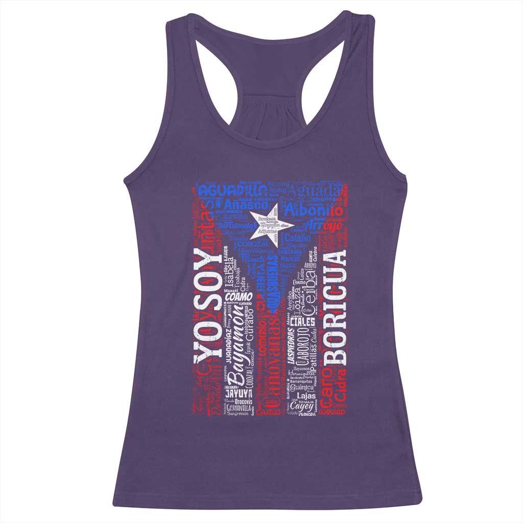 Puerto Rican Flag Puerto Rico Towns And Cities Racerback Tank Top - Wonder Print Shop