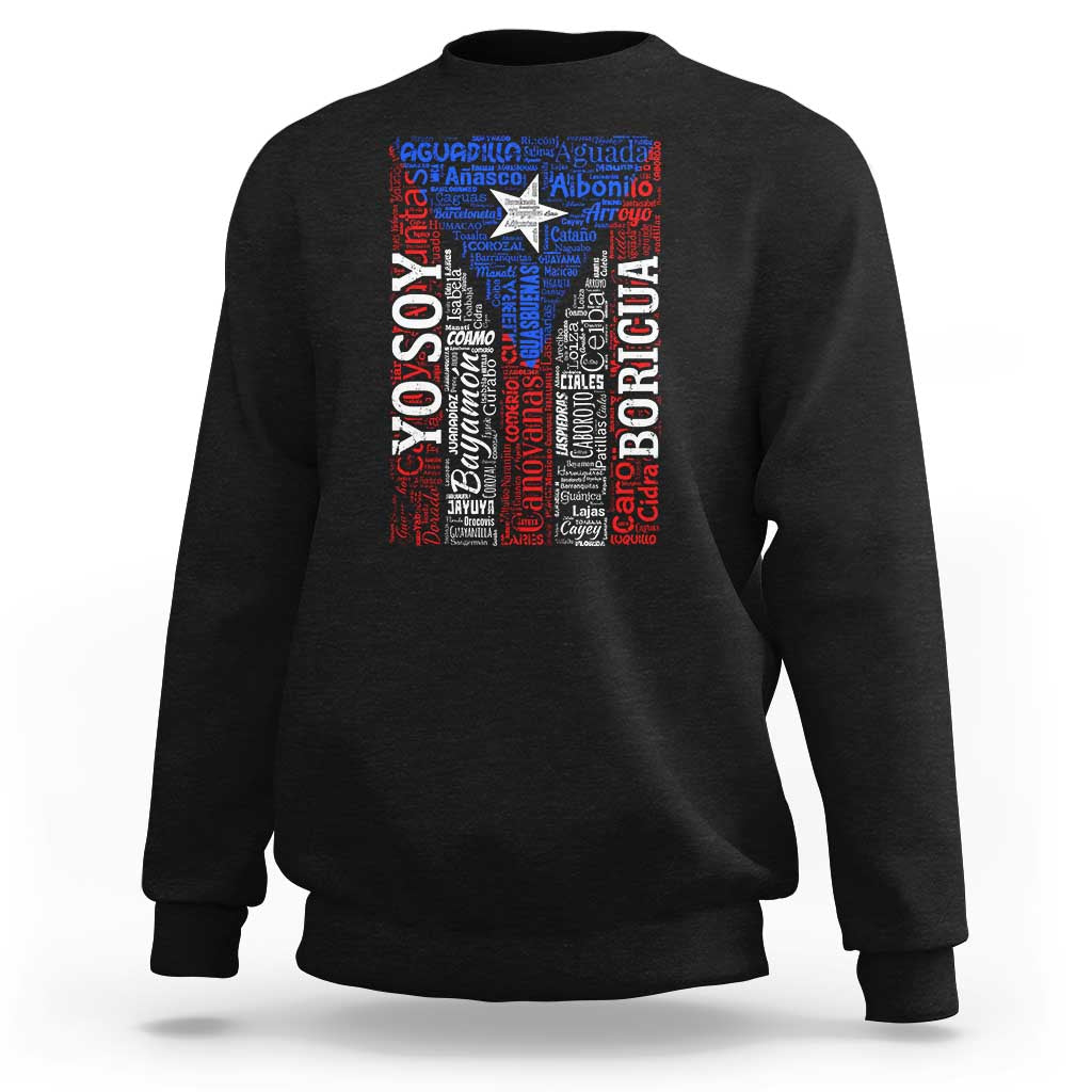 Puerto Rican Flag Puerto Rico Towns And Cities Sweatshirt - Wonder Print Shop