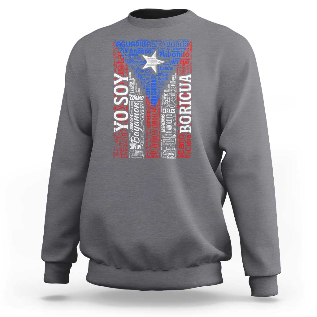 Puerto Rican Flag Puerto Rico Towns And Cities Sweatshirt - Wonder Print Shop