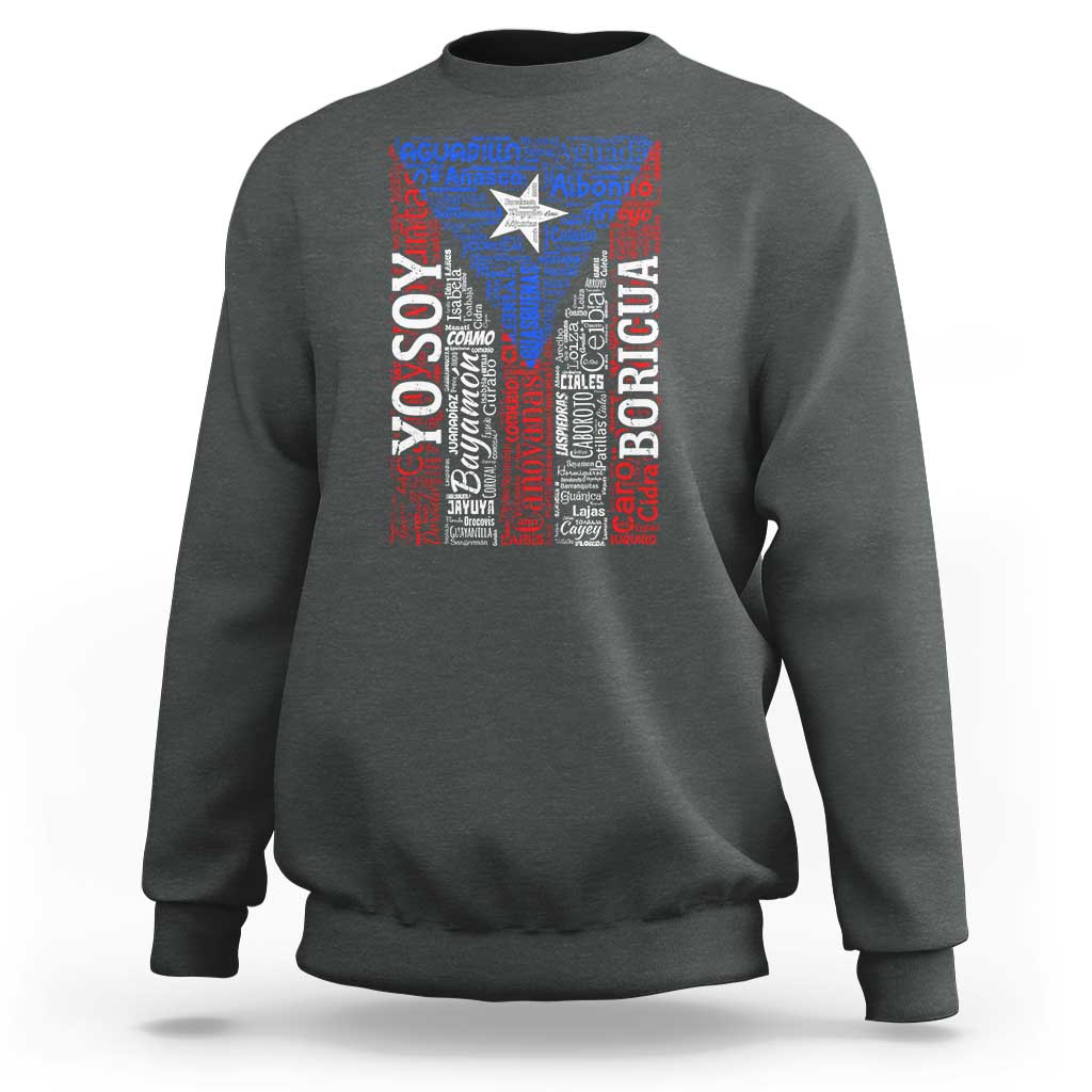 Puerto Rican Flag Puerto Rico Towns And Cities Sweatshirt - Wonder Print Shop