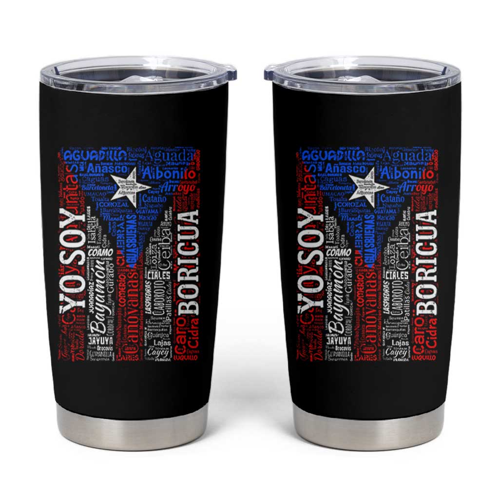 Puerto Rican Flag Puerto Rico Towns And Cities Tumbler Cup - Wonder Print Shop