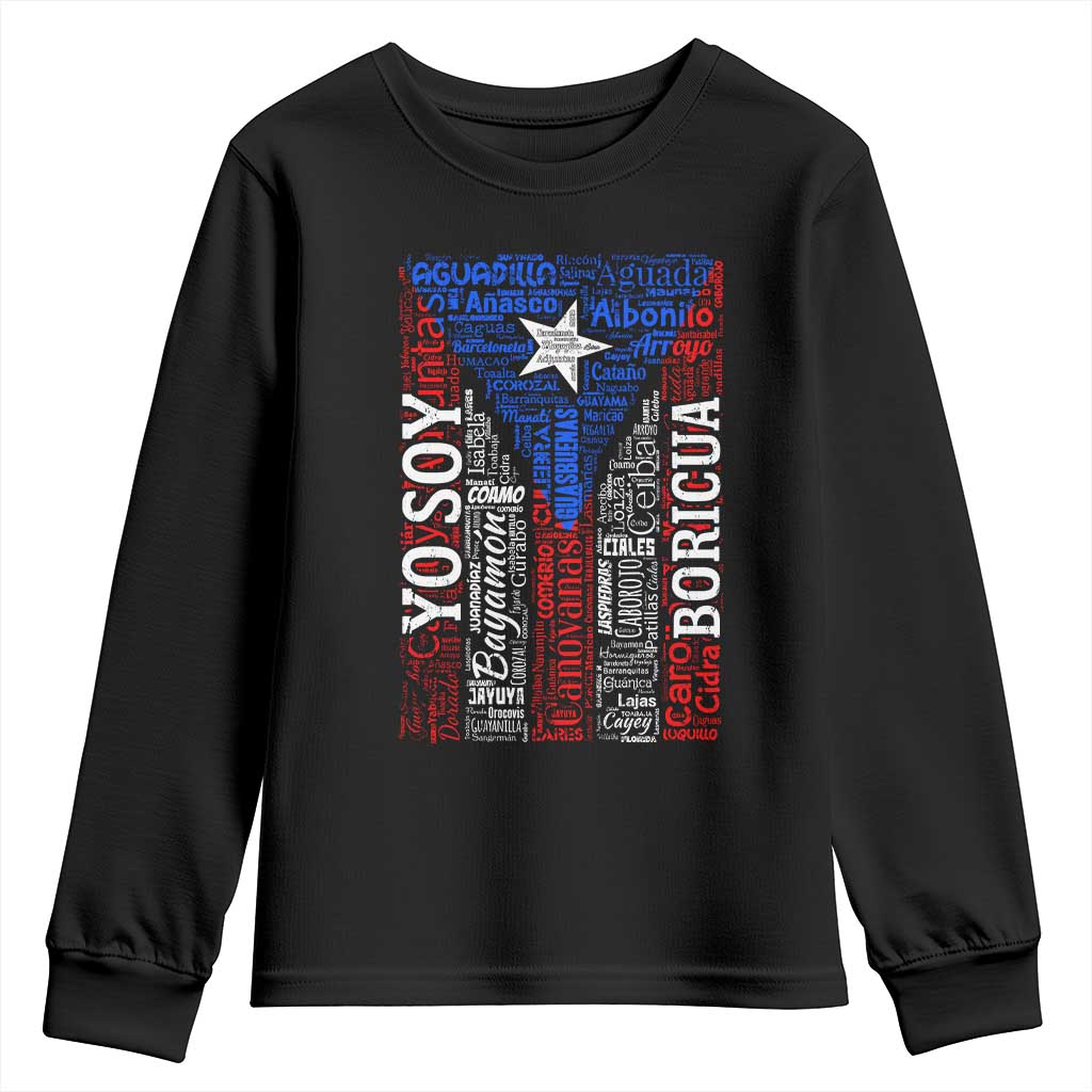 Puerto Rican Flag Puerto Rico Towns And Cities Youth Sweatshirt - Wonder Print Shop