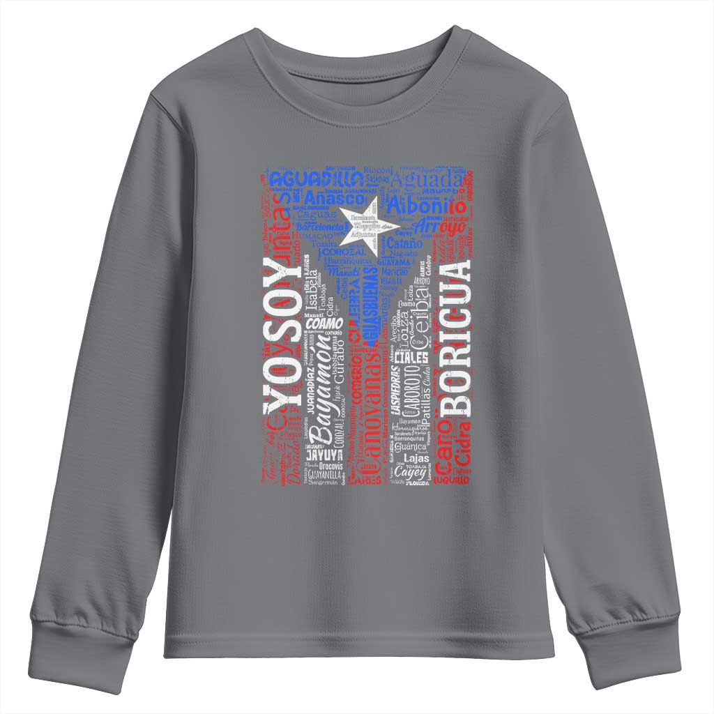 Puerto Rican Flag Puerto Rico Towns And Cities Youth Sweatshirt - Wonder Print Shop