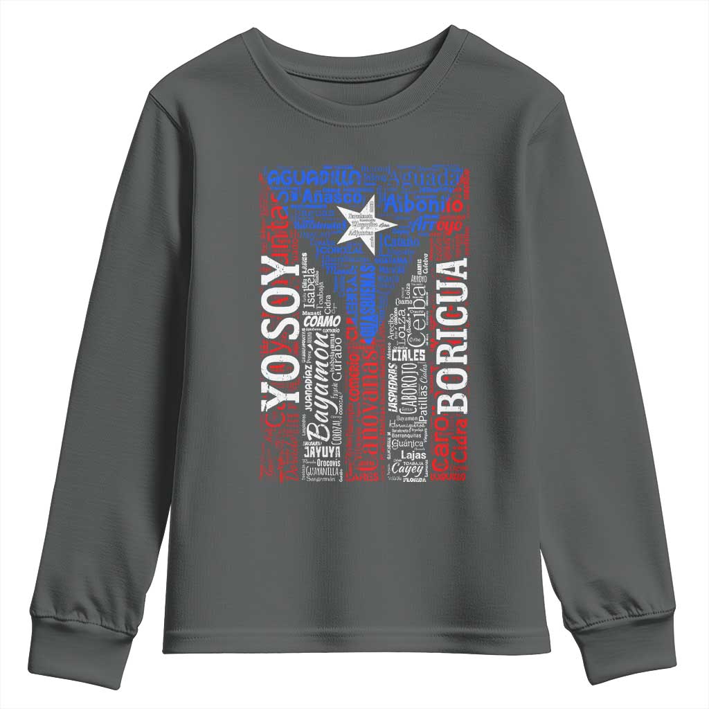 Puerto Rican Flag Puerto Rico Towns And Cities Youth Sweatshirt - Wonder Print Shop