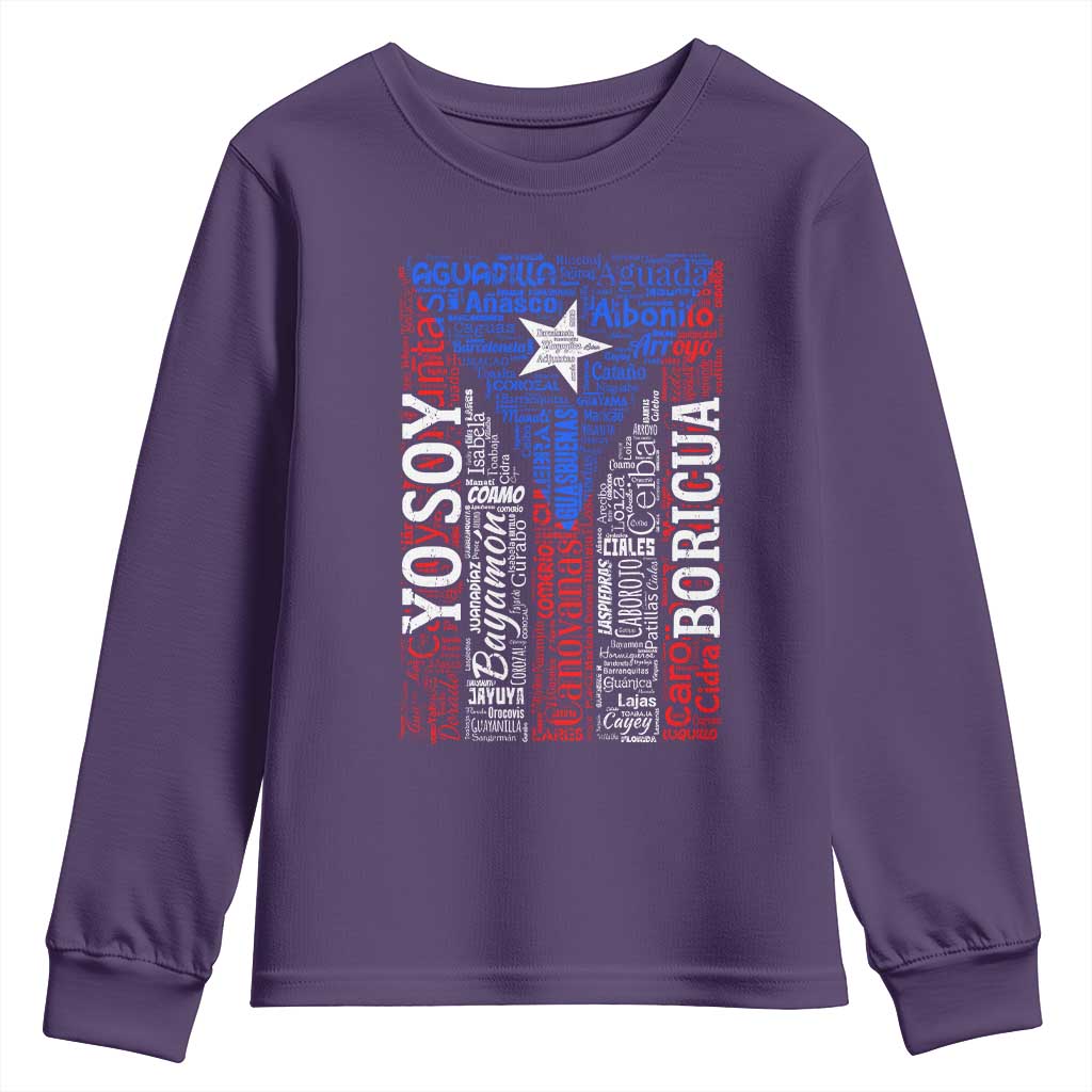 Puerto Rican Flag Puerto Rico Towns And Cities Youth Sweatshirt - Wonder Print Shop